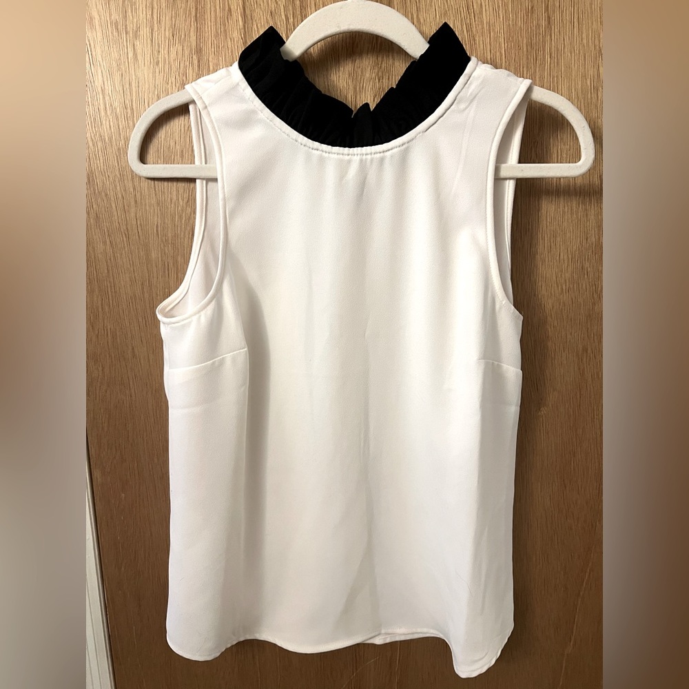 NWT J. Crew White and Black Tank Shell